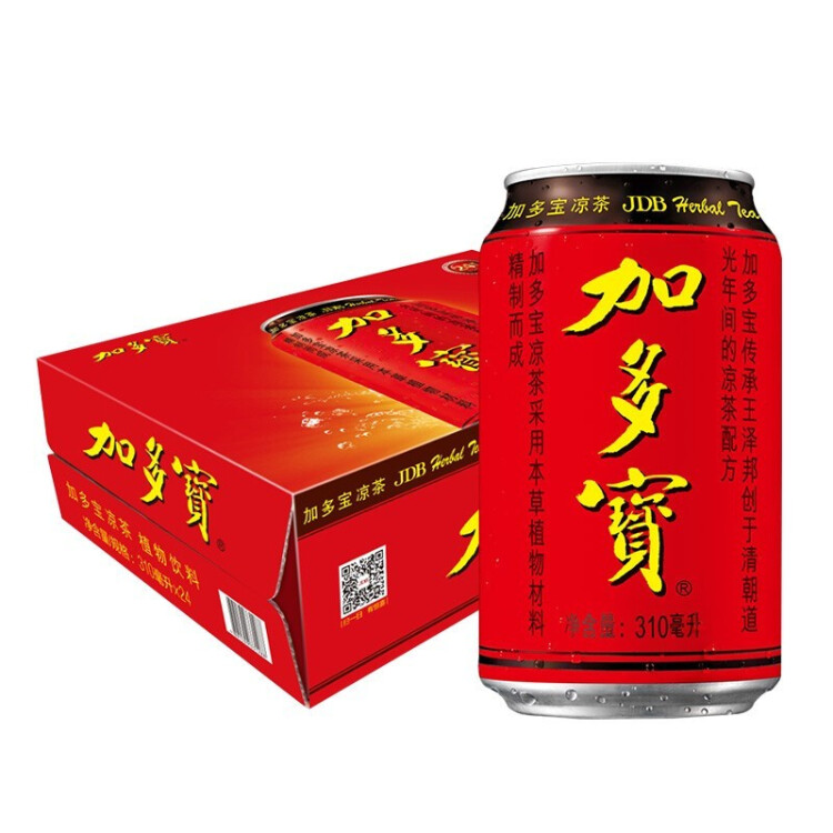 加多宝凉茶植物饮料 茶饮料 310ml*24罐 (新老包装随机发货) 菜管家商品