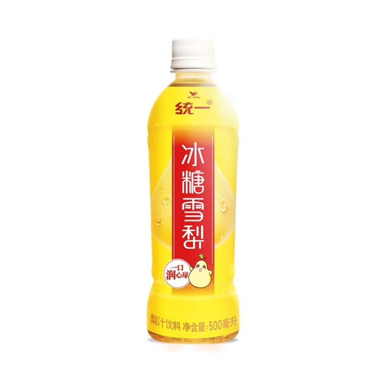 统一 冰糖雪梨（梨汁饮料） 500ml*15瓶 整箱装 菜管家商品