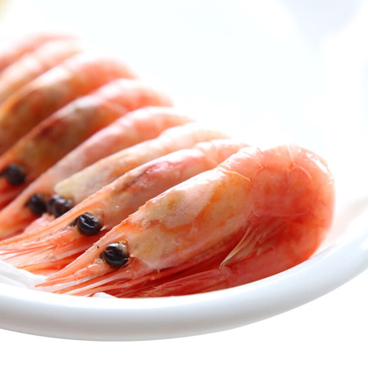 禧美海产加拿大熟冻北极甜虾 500g/袋 65-85只 (MSC认证) 即食 生鲜 海鲜