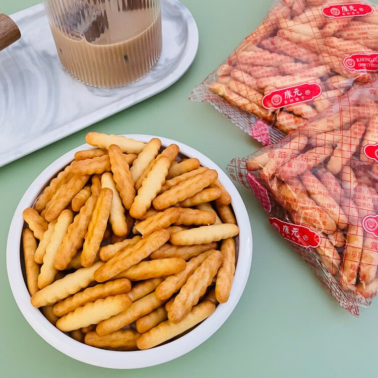 康元香酥条饼干儿童手指饼干350g 8090后怀旧零食小吃 下午茶点心 菜管家商品