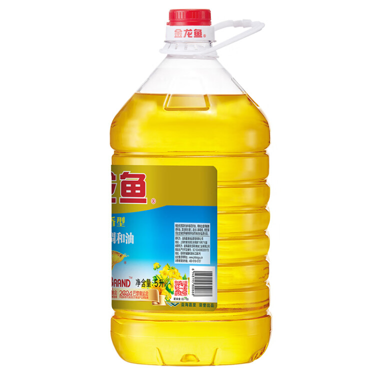 金龙鱼 食用油 葵花籽清香型调和油5L （新老包装随机发货） 菜管家商品