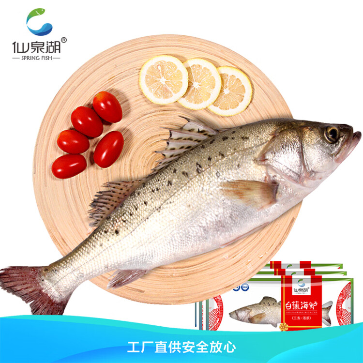 仙泉湖三去白蕉海鲈鱼1kg*1条净膛冷冻刺少肉厚地标海鲜水产 菜管家商品