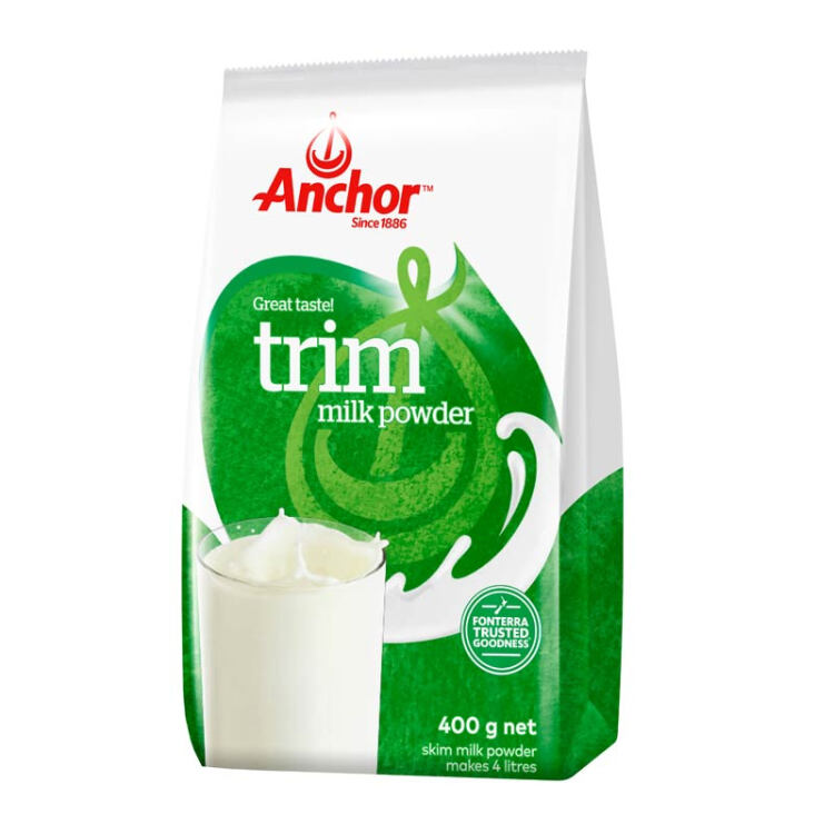 安佳（Anchor）高钙脱脂奶粉 400g袋装  学生成人牛奶粉 新西兰进口奶源早餐冲饮 光明服务菜管家商品 