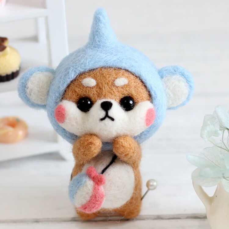 羊毛戳柴犬狗犬羊毛毡戳戳乐手工玩偶卡通制作diy 情侣圣诞礼物材料包大象柴犬 泡沫 3针 图片价格品牌评论 京东