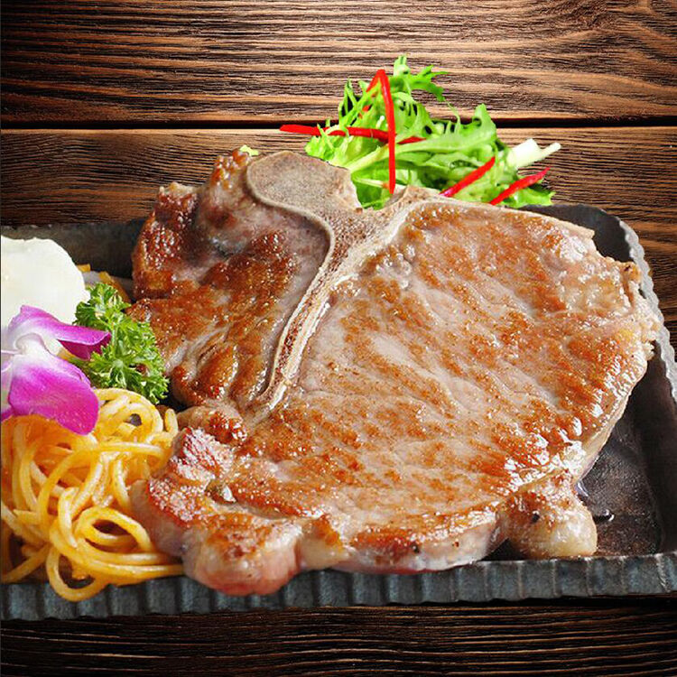 益大嘉黑椒t骨猪扒 冷冻腌制品带骨猪扒 猪扒包猪扒饭半成品速冻调制