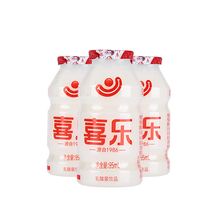 喜乐乳酸菌发酵饮品乳酸含乳儿童饮料95ml*24瓶 光明服务菜管家商品