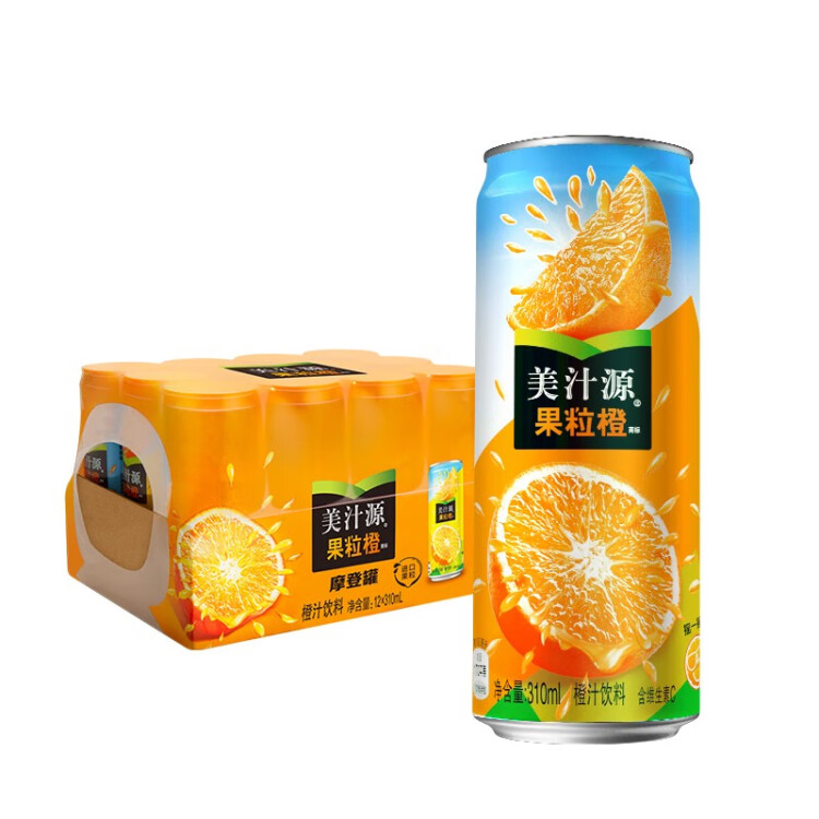 可口可樂（Coca-Cola）美汁源 Minute Maid 果粒橙 果汁飲料 310ml*12 整箱裝 菜管家商品