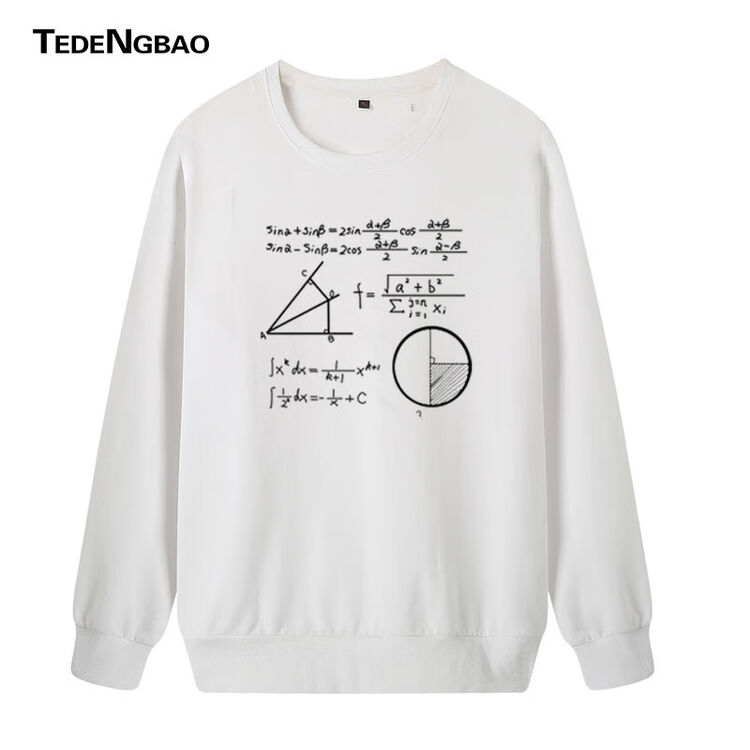 圆领卫衣算数方程式物理公式化学大学生同款上衣服春秋圆领男白1 S 图片价格品牌评论 京东