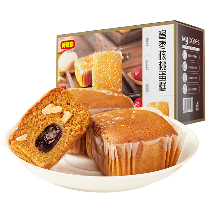 好想你 蜜枣核桃蛋糕420g/盒 饼干面包红枣糕儿童零食早餐代餐 光明服务菜管家商品 