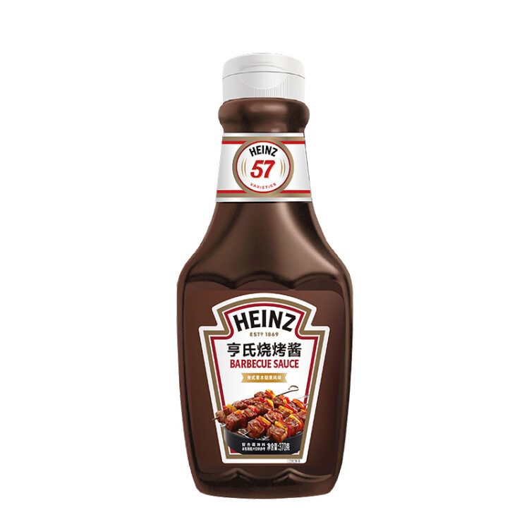 亨氏(Heinz) 烧烤酱 烧烤调味酱 牛排烧烤酱烧烤调料 370g瓶装 光明服务菜管家商品