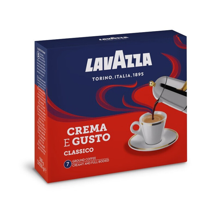意大利进口 乐维萨（Lavazza）拉瓦萨 经典浓醇咖啡粉（双包装）500g 光明服务菜管家商品 