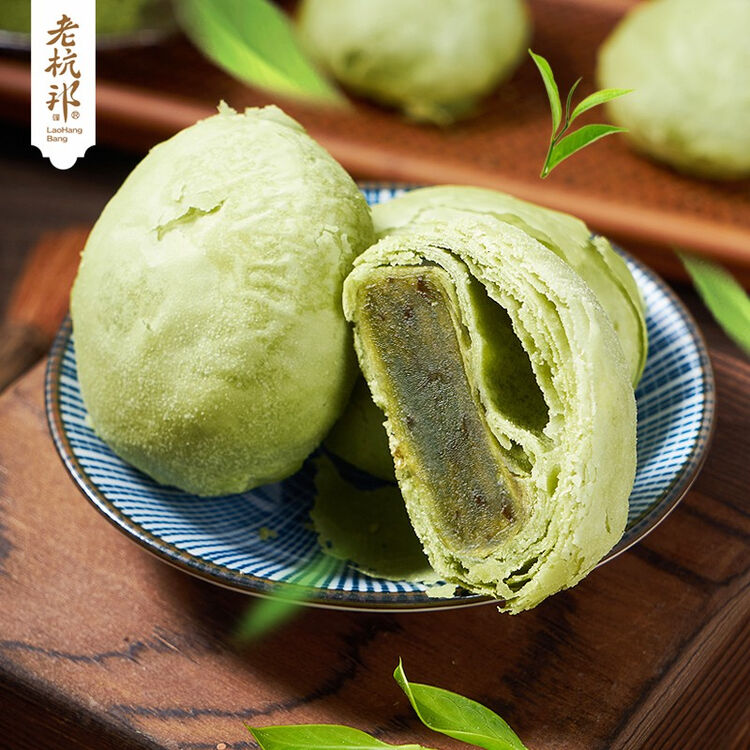 老杭邦龙井酥饼糕点点心杭州特产美食抹茶酥手工制作零食小吃茶点蛋黄