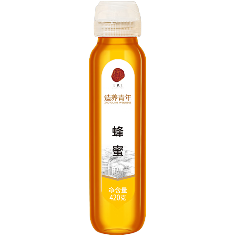 同仁堂品牌 北京同仁堂蜂蜜420克百花蜜100%纯蜂蜜拒绝添加挤压不沾手 光明服务菜管家商品