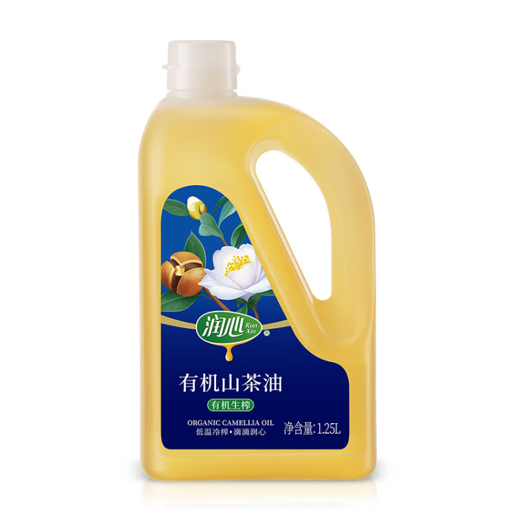 潤心山茶油 有機(jī)油茶籽油 低溫壓榨食用油生榨1.25L 光明服務(wù)菜管家商品