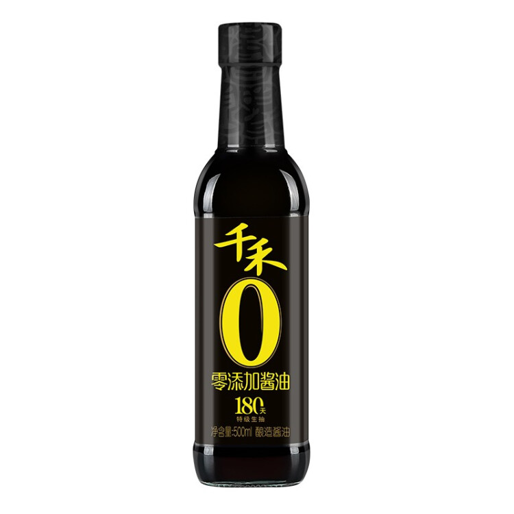 千禾零添加 180天醬油 500ml【0添加特級(jí)生抽】釀造炒菜涼拌調(diào)料 光明服務(wù)菜管家商品
