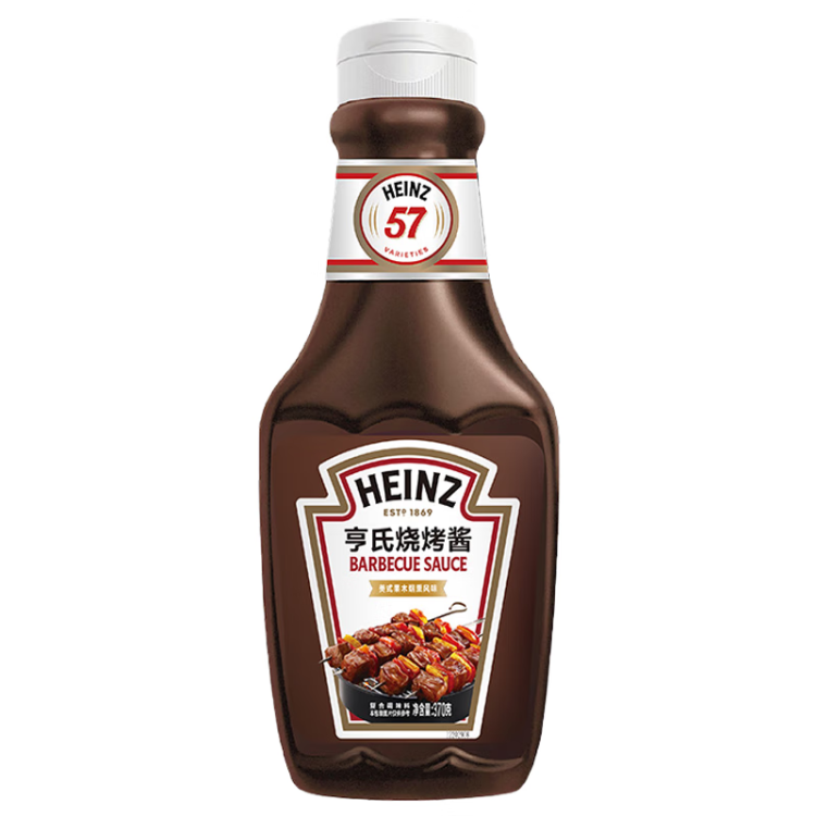 亨氏(Heinz) 烧烤酱 烧烤调味酱 牛排烧烤酱烧烤调料 370g瓶装 光明服务菜管家商品