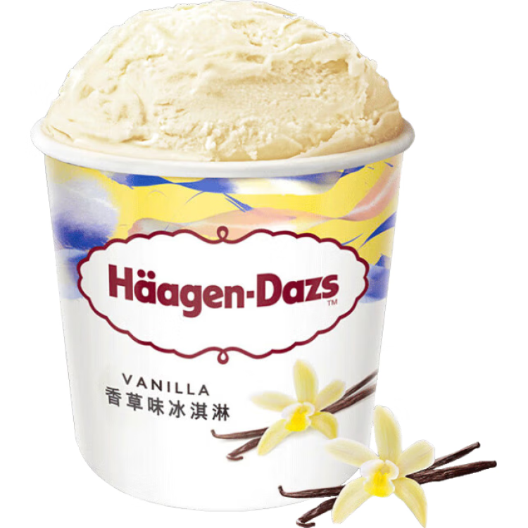 哈根达斯（Haagen-Dazs）【杨幂同款】经典香草味大桶冰淇淋473ml 光明服务菜管家商品