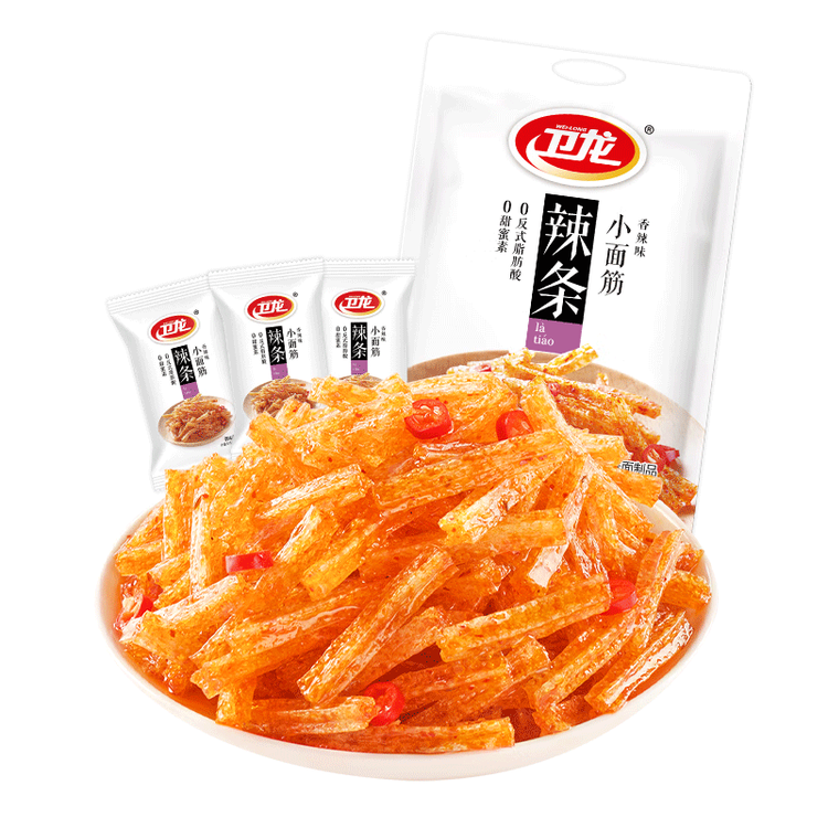 卫龙 辣条 香辣味282g/袋 小面筋 休闲小零食 约13包 怀旧童年 菜管家商品