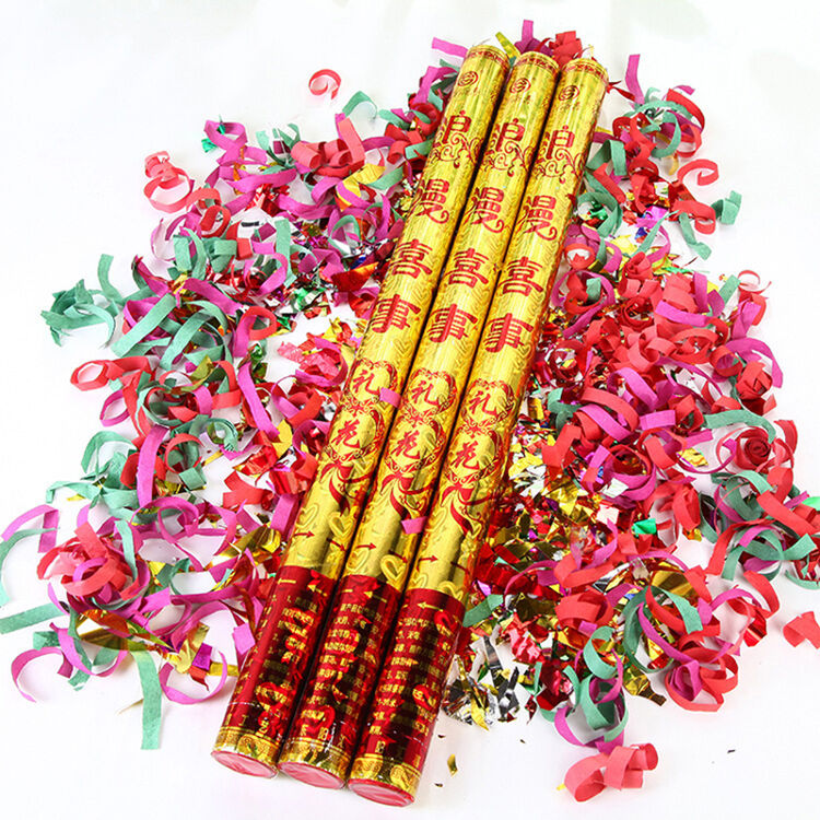 宫薰 婚庆用品婚礼礼花彩花喷花筒喷彩带花瓣雨手持结婚喷花筒礼炮彩