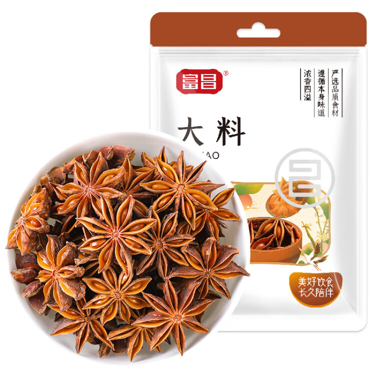 富昌 香辛料 大料50g 不熏不掺 八角茴香大料 火锅调料 佐料炖肉料 菜管家商品