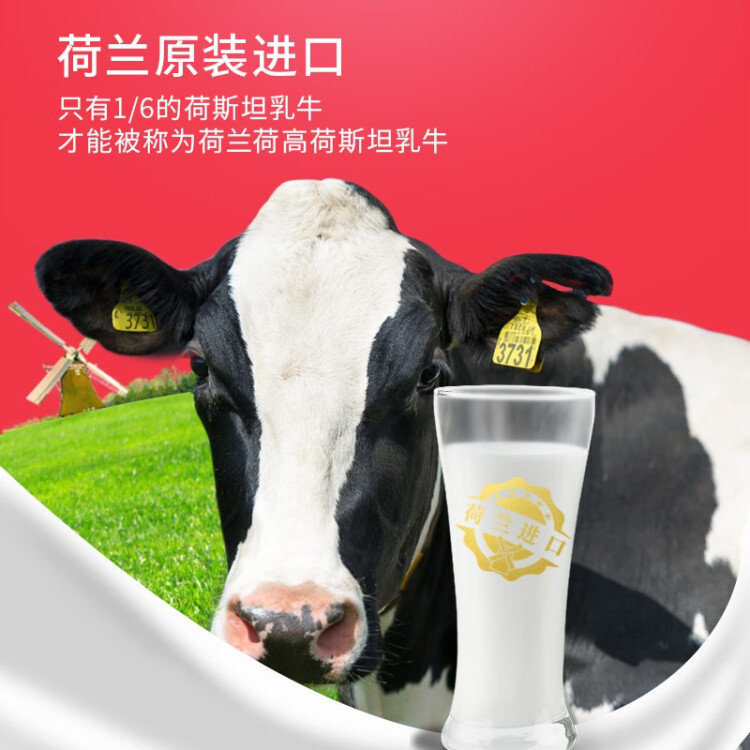 荷高（Globemilk）荷蘭原裝進(jìn)口 3.8g優(yōu)乳蛋白脫脂純牛奶 1L*6 年貨送禮 高鈣0脂肪 菜管家商品