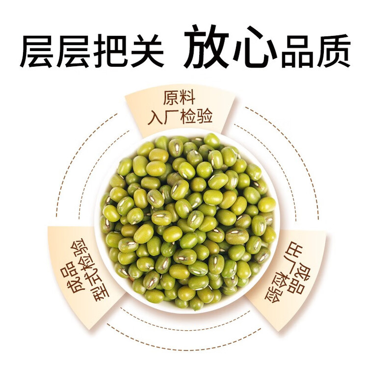 方家铺子中华老字号 绿豆2斤(可发豆芽 打豆浆 五谷杂粮 粗粮) 菜管家商品