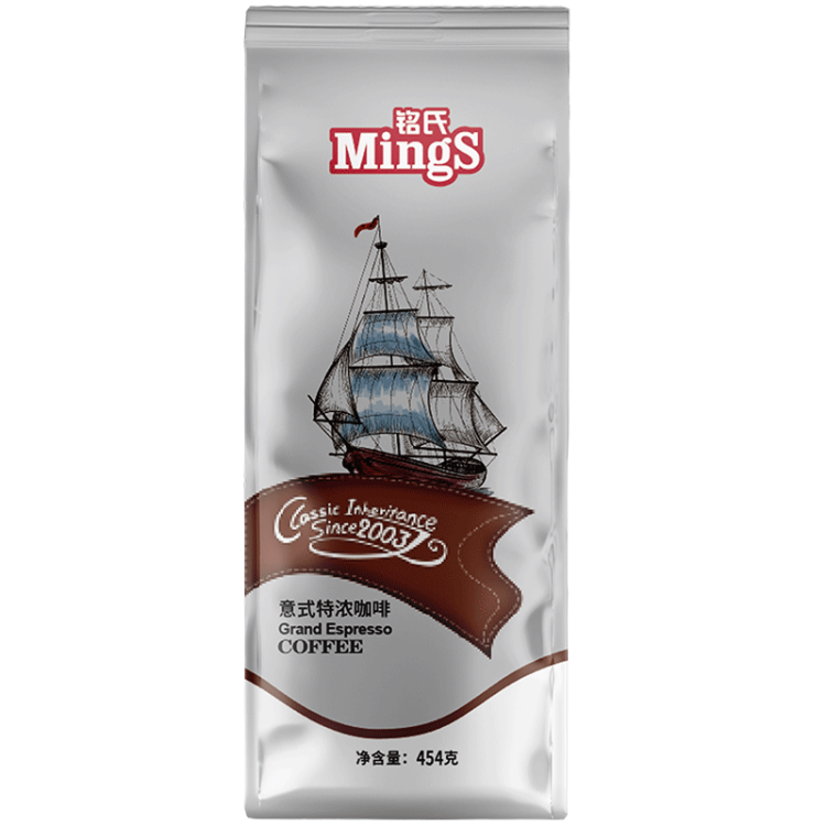 铭氏Mings 商用系列 意式特浓咖啡豆454g 意大利浓缩拼配咖啡奶咖适用 光明服务菜管家商品 