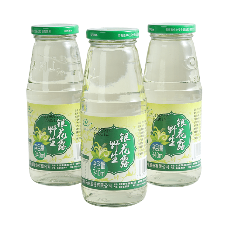 绿色天空野生金银花露340ml*12瓶凉茶饮料金银花水植物草品饮品整箱 光明服务菜管家商品