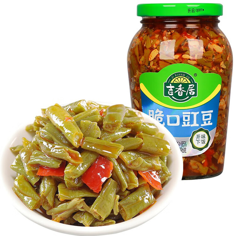 吉香居脆口豇豆 酸豆角爽脆下饭菜酸豇豆四川红油榨菜咸菜330g送20g