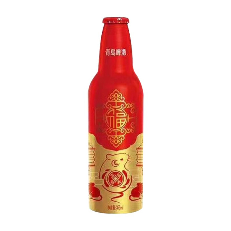 青島啤酒（TsingTao）喜慶 鴻運當頭禮盒355ml*12瓶 常規(guī)版/蛇年生肖版混發(fā) 光明服務(wù)菜管家商品