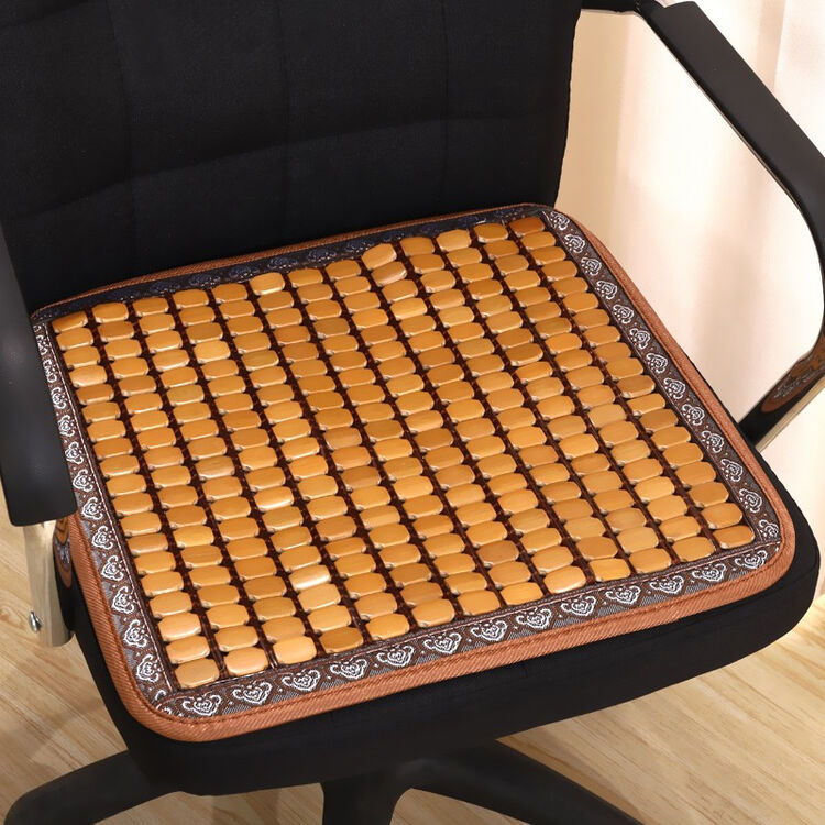 步花间坐垫夏季竹凉席椅子垫办公室汽车座椅垫沙发夏天透气凉垫子5050