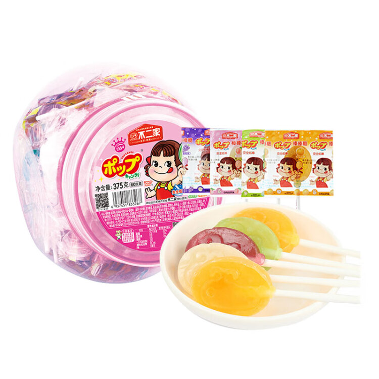 不二家混合水果味棒棒糖375g（60支）儿童糖果 喜糖零食 菜管家商品 商品图