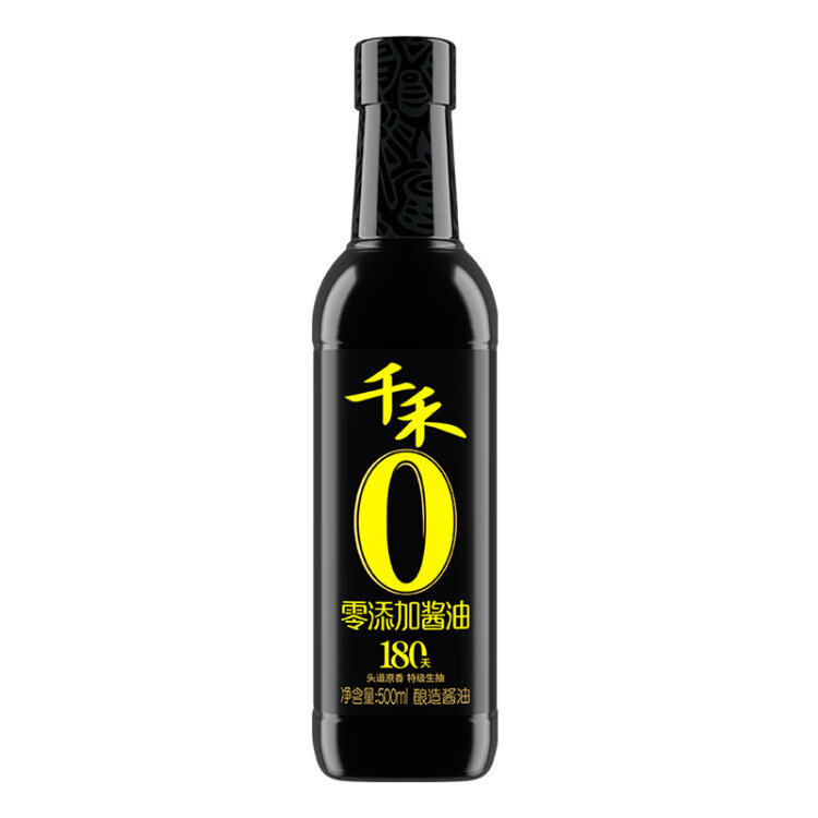 千禾零添加 180天醬油 500ml【0添加特級(jí)生抽】釀造炒菜涼拌調(diào)料 光明服務(wù)菜管家商品