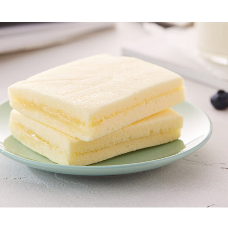 港榮蒸蛋糕 原味酸奶吐司450g小口袋面包早餐食品夾心面包休閑零食