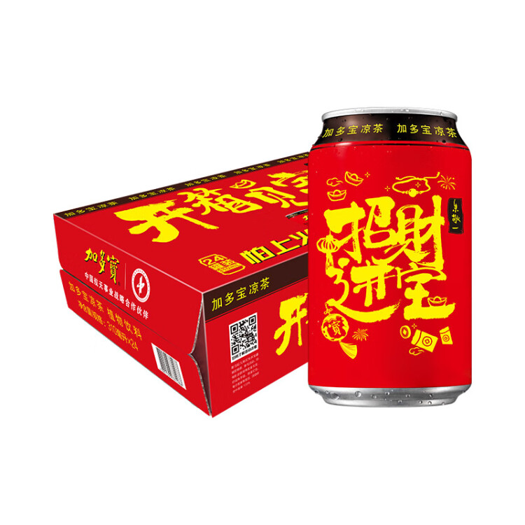 加多宝凉茶植物饮料 茶饮料 310ml*24罐 (新老包装随机发货) 菜管家商品