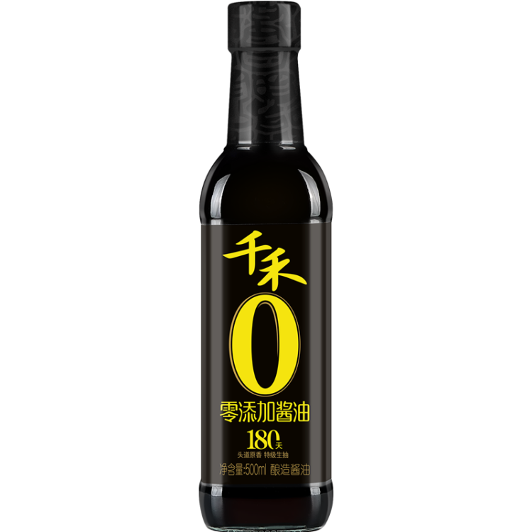 千禾零添加 180天醬油 500ml【0添加特級(jí)生抽】釀造炒菜涼拌調(diào)料 光明服務(wù)菜管家商品