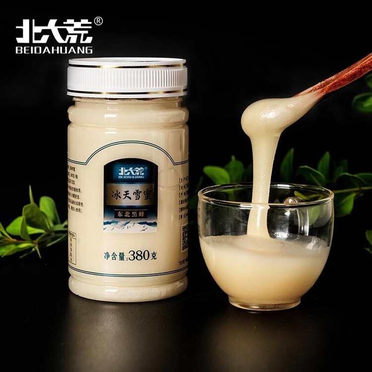 北大荒东北黑蜂 椴树冰天雪蜜 纯蜂蜜380g压榨成熟蜜冲饮礼品 菜管家商品