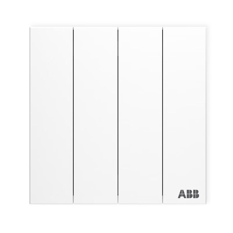 ABB开关插座面板 四位双控四开双控开关 盈致系列 白色 CA108【图片 价格 品牌 评论】-京东