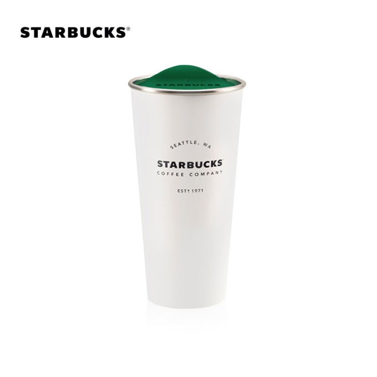 星巴克starbucks 经典不锈钢桌面杯16oz 带盖简约大容量水杯473ml 图片价格品牌评论 京东