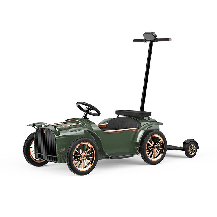 高端儿童节礼物dt奢品儿童亲子车童车驾驶多功能s款可座大人 卡其绿