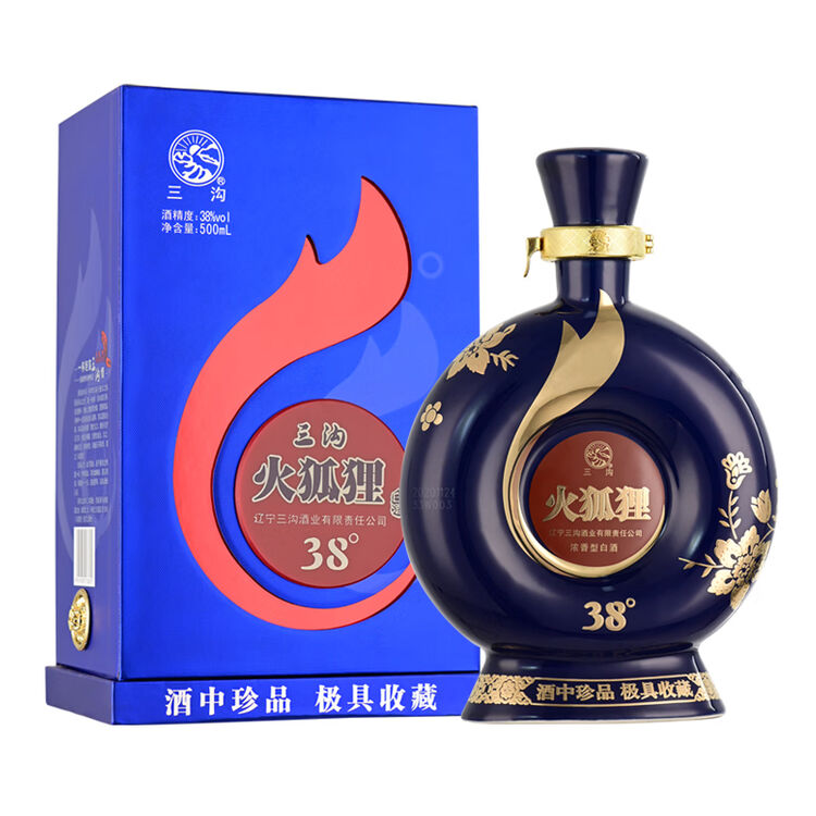 三沟火狐狸38度500ml*1瓶浓香型白酒【图片 价格 品牌 评论】-京东