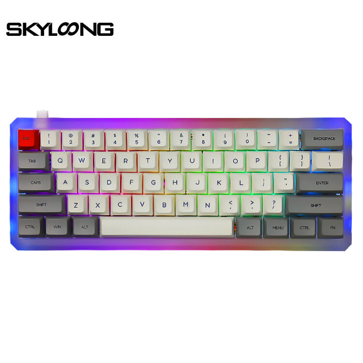 Skyloong 小呆虫61键机械键盘电脑笔记本有线游戏办公程序员键盘光棱 透明pc版sk61 极客定制gk巧克力机械轴茶轴 图片价格品牌评论 京东