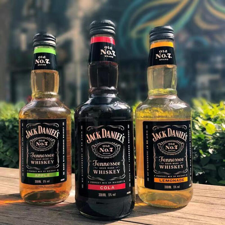 杰克丹尼（Jack Daniels）预调酒可乐+柠檬+苹果味330ml*6瓶礼盒装  光明服务菜管家商品 