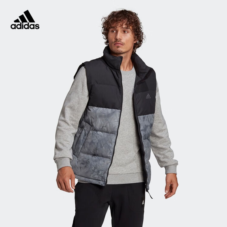 adidas阿迪达斯官网男装冬季户外运动保暖鸭绒羽绒背心ge9985 黑色