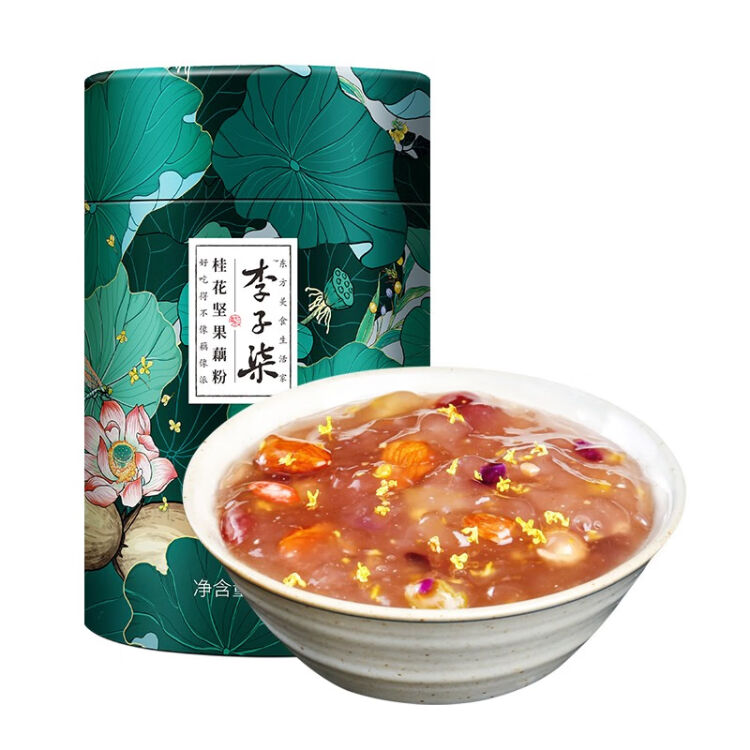 李子柒桂花坚果藕粉350g/罐营养早餐羹方便速食冲饮代餐【图片价格品牌