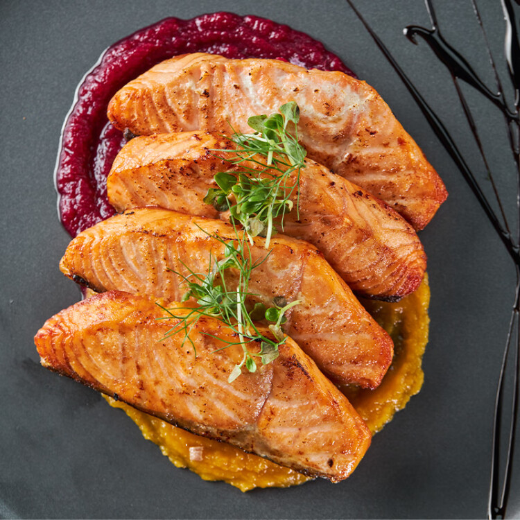 美威 冷冻智利三文鱼排480g 大西洋鲑鱼 BAP认证 生鲜鱼类 海鲜水产 光明服务菜管家商品 