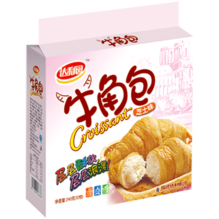 达利园牛角包芝士味240g可颂面包零食早餐 菜管家商品