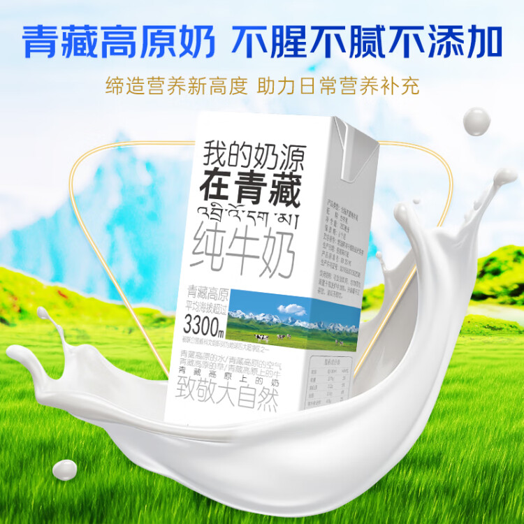 小西牛 青藏奶源纯牛奶学生营养早餐牛奶250ml*20盒整箱  菜管家商品