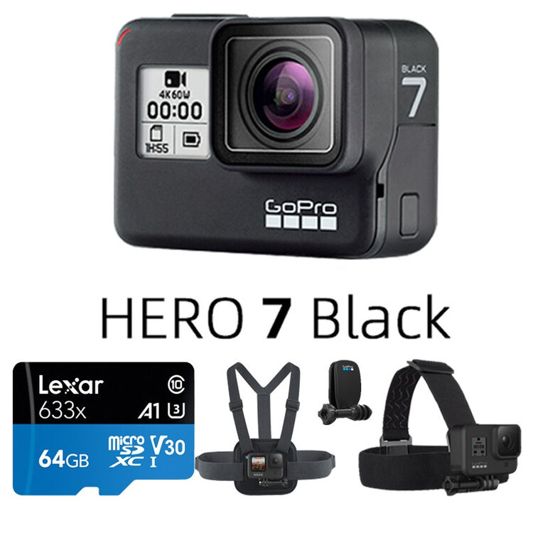 Gopro Hero7 Black高清4k运动相机防抖防水户外骑行可触屏vlog直播摄像机步履推荐 主机 头带 胸带 Hero 7 图片价格品牌评论 京东