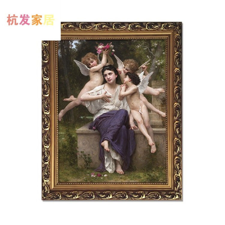 圣母天使画像背景墙壁画耶稣基督徒客厅装饰画天主教挂画玄关油画ma 05 30 40cm纯手工装裱实木外框单幅价格 图片价格品牌评论 京东